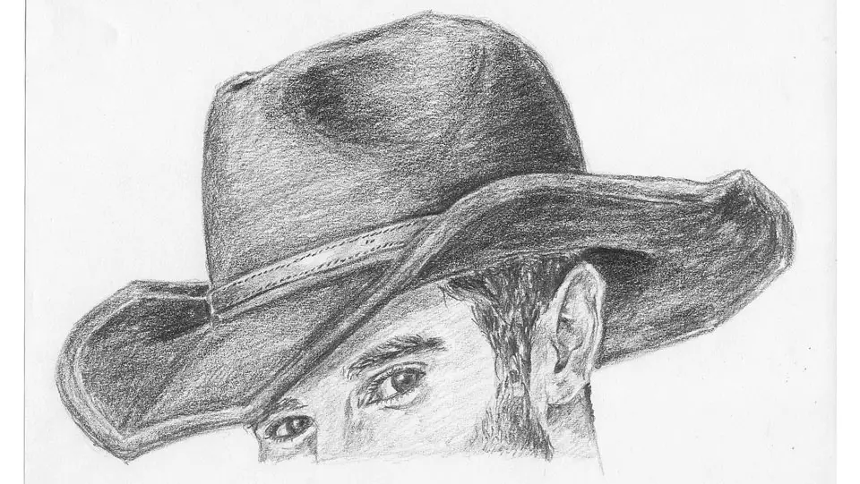 Cowboy hat drawing-1